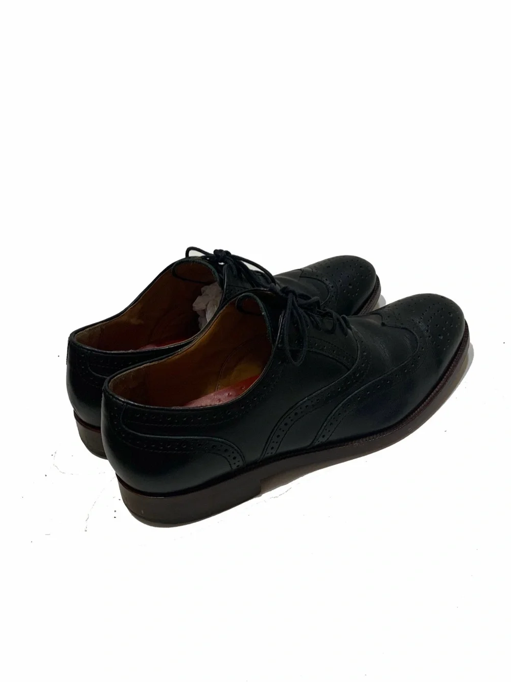 9 / johnston & murphy Black Leather Wingtip Shoes